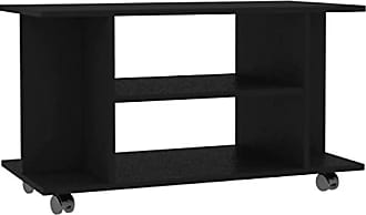 vidaXL TV Tisch Schrank Monitor Glasaufsatz Aufsatz Monitorerhöhung Fernseh Podest Monitoraufsatz Erhöhung Schwarz 40x35x17cm Hartglas 
