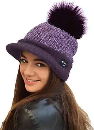 Womens purple cheap bobble hat