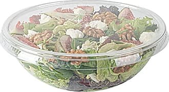 Restaurantware Lids ONLY: Pulp Tek Clear Plastic Dome Lids, Fits 8 Ounce Bagasse Bowls - 100 Recyclable Lids for Biodegradable Salad Bowls - BPA