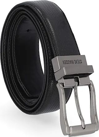 Iris Snaffle-Trim Leather Belt - Black