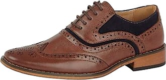 Goor Childrens/Boys Leather 5 Eye Wing Capped Brogue Oxford Shoe 