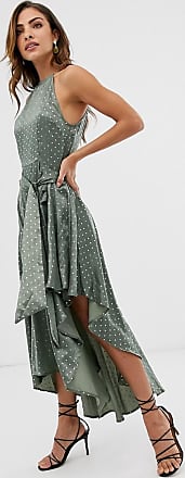 forever unique green snake tie midi dress