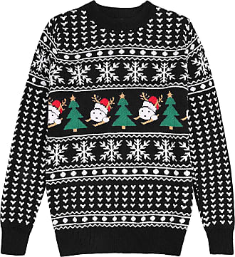 iClosam Womens Novelty Christmas Jumper Knitted Casual Long Sleeve Ladies Pom Sweater 
