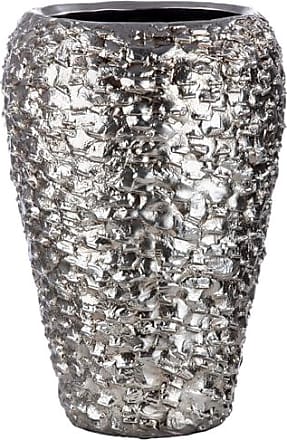  Handgearbeitetes Vasen 2er Set Oriental 33cm Silber mit