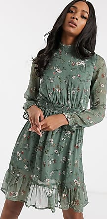 vero moda square neck ditsy floral maxi tea dress
