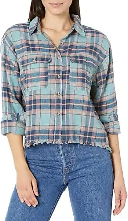 Lucky Brand Women's Oversized Distressed Plaid Shirt, Pink Plaid, X-Small :  : Clothing, Shoes & Accessories