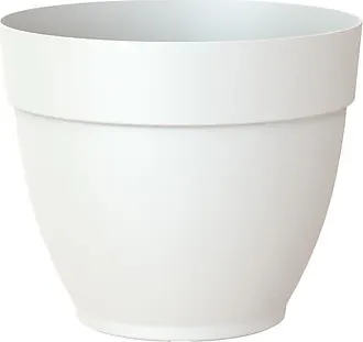Pot carré BLANC avec réserve d'eau 35 cm ALGARVE - Cdiscount Jardin