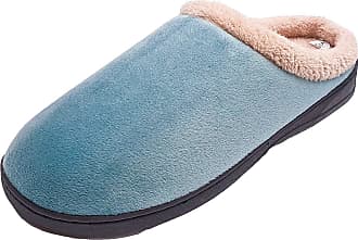 Jyoti Gusset Stitch Mule Slipper Navy or Beige Cushion Comfort Ladies Size 3-8 