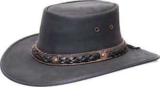 Barmah 1079 Red Rock Squashy Rugged Kangaroo Leather Hat with Chin Strap K/änguru Leder mit Kinnband