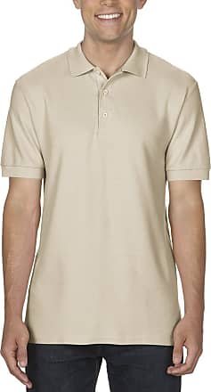 Gildan Mens Adult Premium Cotton Double Piqué Polo/85800 Polo Shirt, Beige (Sand 38), S