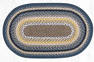 Honey/Vanilla/Ginger Oval Braided Rug 27x45 by Earth Rugs