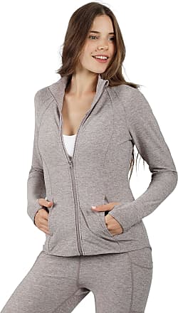 Yogalicious Nude Tech Half Zip Long Sleeve Jacket with Front Pockets at   Women’s Clothing store