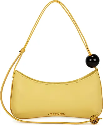 Jacquemus Le Petit Chiquito Patent-leather And Suede Bag in Yellow