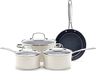 Risa Induction Cookware Pot and Pan Set by Eva Longoria - Nonstick, Ceramic  Coating, Stainless Steel Handle Cookware Set - 10 inch Pot, 11 Inch Pan