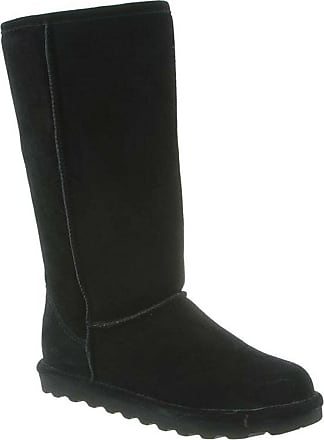 Bearpaw Womens Elle Tall Wide Various Colors | Womens Boot Classic Suede | Womens Slip On Boot | Comfortable Winter Boot, Black Ii, 10