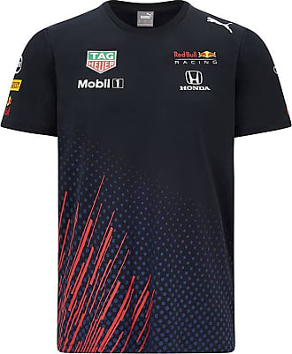 PUMA Motorsport Men Grey Melange Printed Red Bull Racing Pure Cotton T-shirt