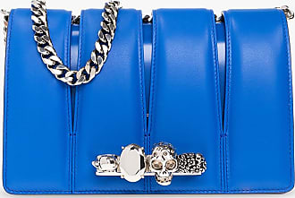 Alexander McQueen Jewelled crossbody bag Blau