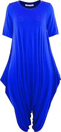 , Royal Blue 16-18 MISS BOHO CHIC New Ladies Cami Lagenlook Romper Loose Harem Jumpsuit Playsuit Dress Plus Size XL -