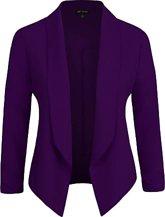 Women's Plus Size Lilac Blue 3/4 Sleeve Collared Blazer 2XL NEW 