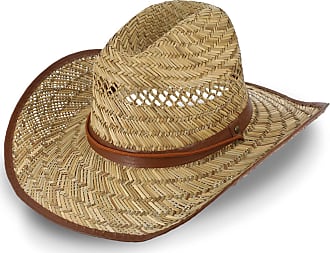 WIM Sombrero de Cowboy Mesh Summer Cowboy Fedora Outback Hat Faux Leather Banded PNC1182 