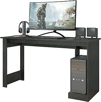 Table de bureau gamer, table de jeu coloris noir, rouge - Longueur 160 x  Hauteur 72 x Profondeur 70 cm