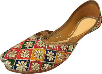 Step n Style Traditional Handmade Women Shoes Leather Flip-Flops Mojari Juti Khussa