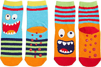  Jefferies Socks Boys Monster Pattern Crew 6 Pair Pack Socks