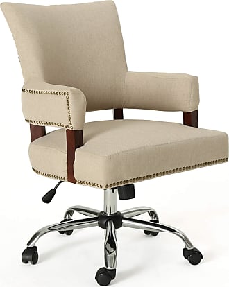 Christopher Knight Home Maye Traditional Home Office Chair, Wheat and Chrome