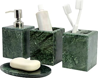 Fumo Soap Dish/Dispenser Tumbler Rubber/Ceramic Bathroom Accessory Set 
