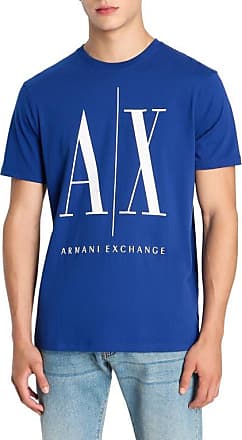 AX ARMANI EXCHANGE mens Reversible Shiny Metallic Linear Logo