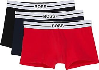Black with Red/Gray/Navy Hugo Boss BOSS Mens 3-Pack Classic Regular Fit Stretch Briefs 