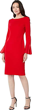 Calvin Klein Chiffon Bell Sleeve Dress