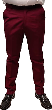 Relco Mens Sta Press Trousers In Burgundy Stay Pressed Mod Vintage Retro Ska NEW