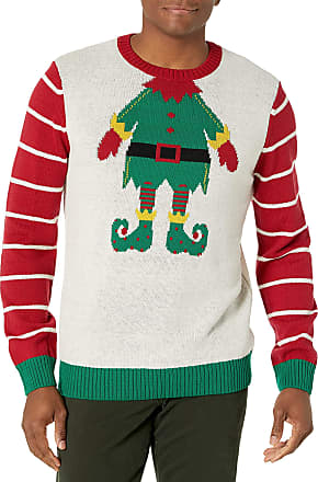 Be Jealous Mens Christmas Sweater Xmas Pudding Chunky Knit Jumper Crew Neck Top