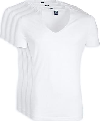 24x Shirts Weiß V-Neck Rundhals Tshirts S-XXL Restposten Unisex Baumwolle 