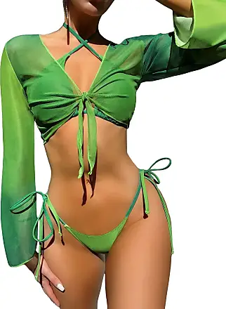Green MakeMeChic Swimwear / Bathing Suit: Shop at $14.99+