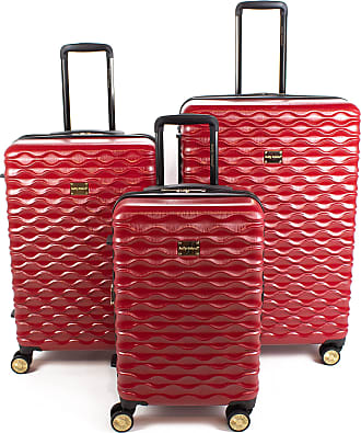 Luggage Zone 4-Wheel Hard Honeycomb Case 3 Piece Set Red Suitcase  New!!! 