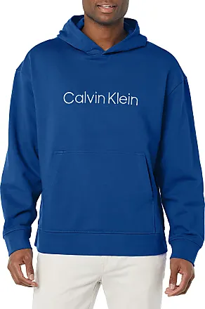 Calvin Klein Mens Logo Pullover Hoodie White S