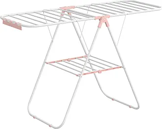 SONGMICS Clothes Drying Rack, Foldable 2 - Level Laundry Drying Rack, Free - Standing Large Drying Rack, with Height