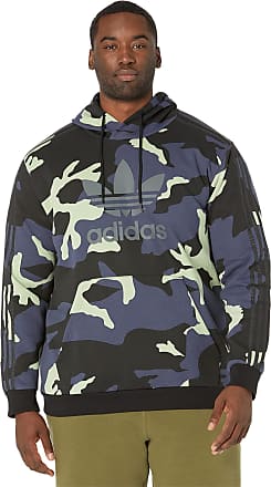 Adidas Hoodie Mens Large Camo Sweater Military Trefoil Big Logo Sweatshirt  Green