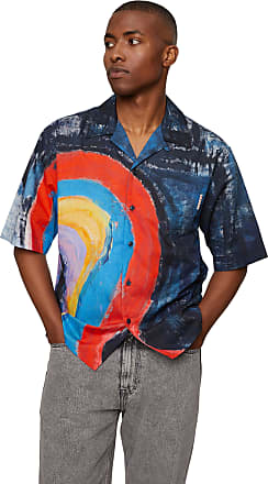 Marni Daisy-print Patch-pocket Shirt in Orange for Men