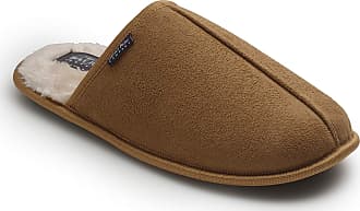 GENTS SLIPPERS MULES SLIP ON WINTER MENS SLIPPERS FLAT BROWN TAN SIZE UK 7-12 