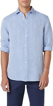 Light Blue Color Blended Linen Shirt For Men's