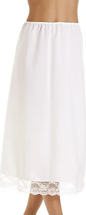 White 24'' Half Length Cling Resistant Under Skirt Slip