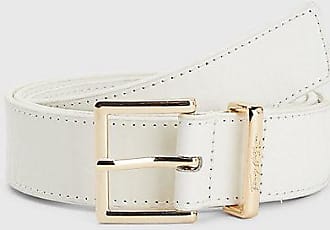 Accesorios Cinturones Cinturones de cuero VMP Cintur\u00f3n de cuero blanco puro estilo \u00abbusiness\u00bb 