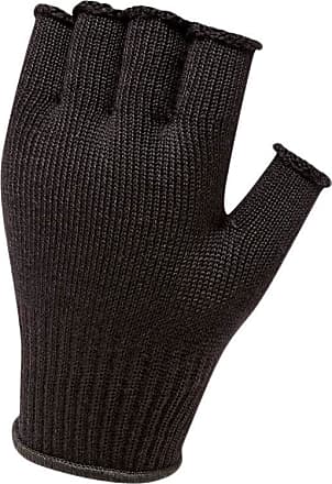 Pre-owned Chanel Striped Fingerless Gloves In Black
