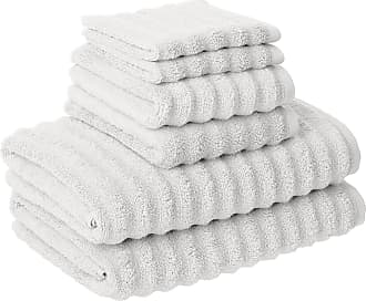 Silver NWT $129 Amrapur Overseas Hydro Cotton Loops 6-Piece Towel Set 