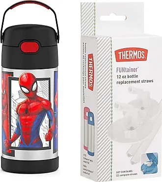 Thermos Funtainer ~ Spiderman ~Insulated Stainless Steel Water Bottle Cup  12 oz