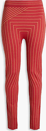 RICK OWENS Striped jacquard-knit leggings