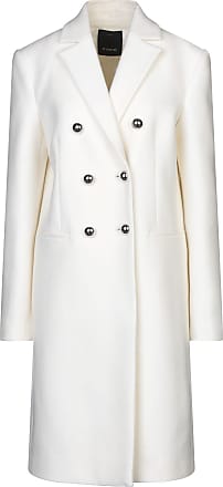 Viela Cappotti lunghi Bianco/Marrone S-M MODA DONNA Cappotti Cappotti lunghi Di panno sconto 40% 